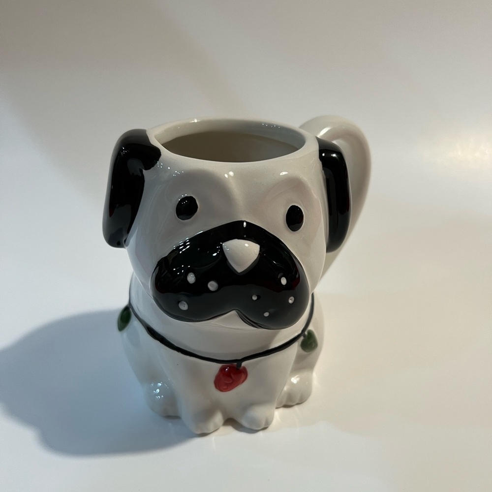 Christmas whimsical dog mug